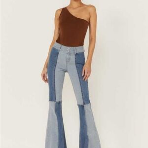Shyanne Patchwork Flare Jeans